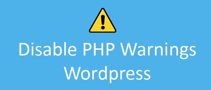 Disable or hide php warnings in wordpress